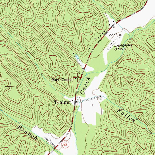 Topographic Map of May Chapel, WV