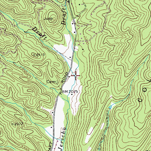 Topographic Map of Mays Draft, WV