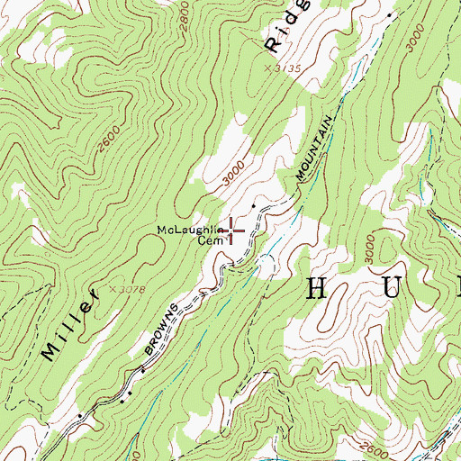 Topographic Map of McLaughlin Cemetery, WV