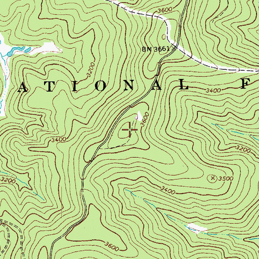 Topographic Map of Middle Mountain, WV