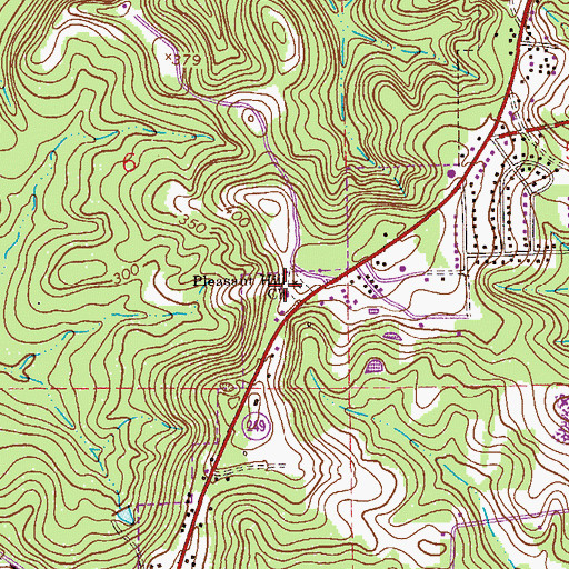 Topographic Map of Pleasant Hill United Methodist Church, AL