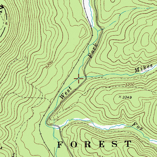 Topographic Map of Mikes Run, WV