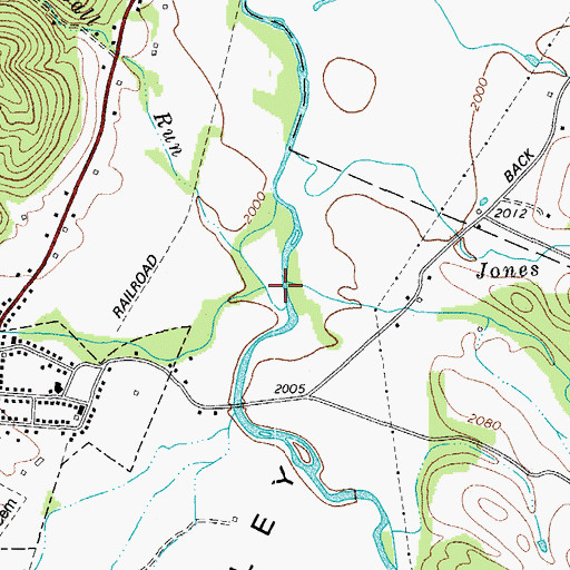 Topographic Map of Mill Creek, WV