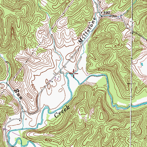 Topographic Map of Millstone Creek, WV