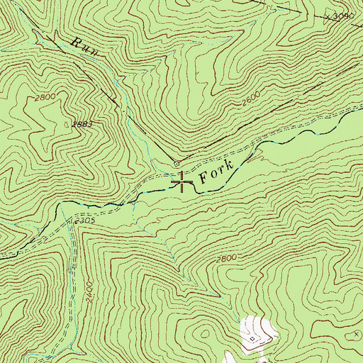 Topographic Map of Mowry Run, WV