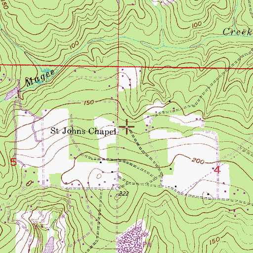 Topographic Map of Saint John African Methodist Episcopal Church, AL