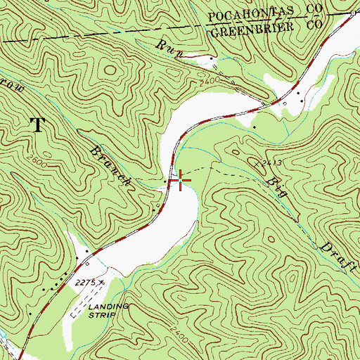 Topographic Map of Narrow Branch, WV