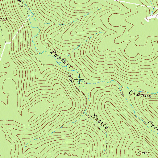 Topographic Map of Nettle Run, WV