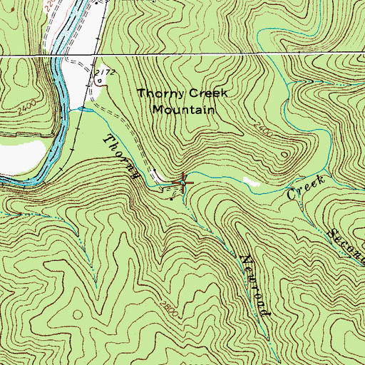Topographic Map of Newroad Run, WV