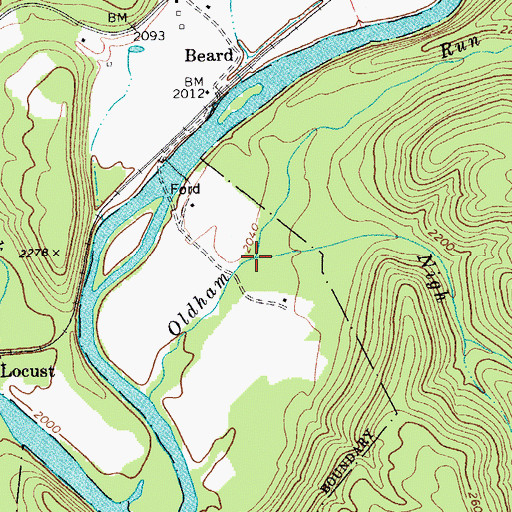 Topographic Map of Nigh Gap Run, WV