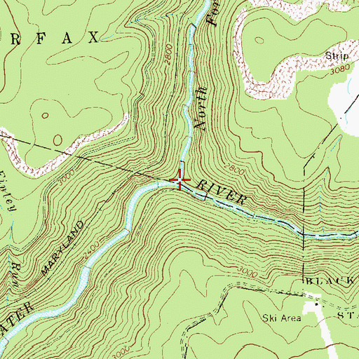 Topographic Map of North Fork Blackwater River, WV