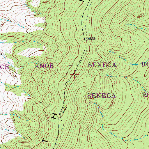 Topographic Map of North Mountain Trail, WV