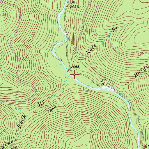 Topographic Map of Note Branch, WV