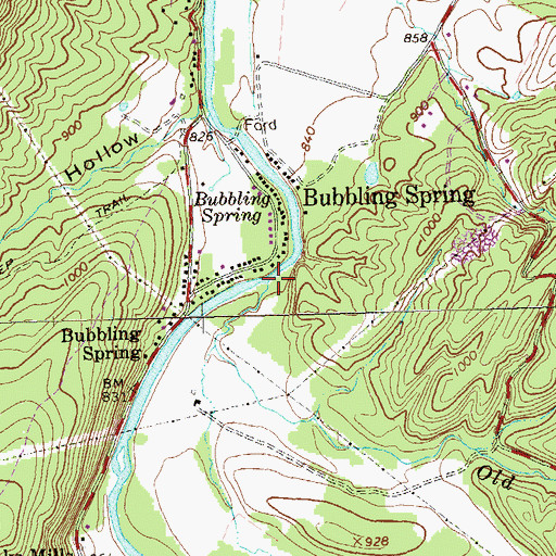 Topographic Map of Old Man Run, WV