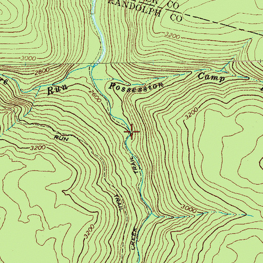 Topographic Map of Otter Creek Trail, WV