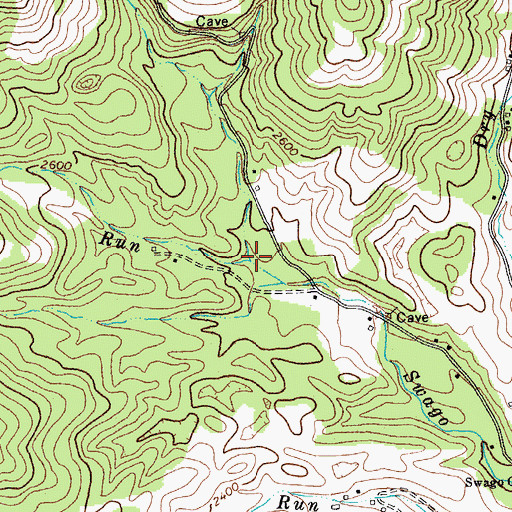 Topographic Map of Overholt Run, WV