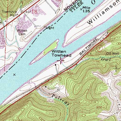 Topographic Map of Owl Run, WV