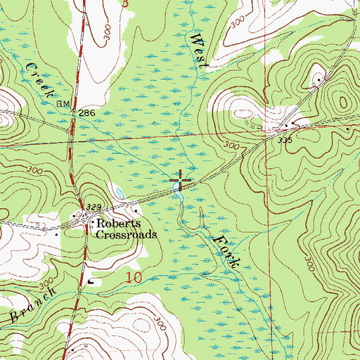 Topographic Map of Sikes Creek, AL