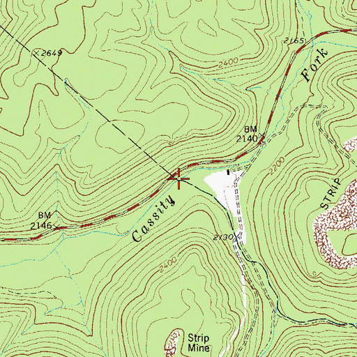 Topographic Map of Panther Run, WV