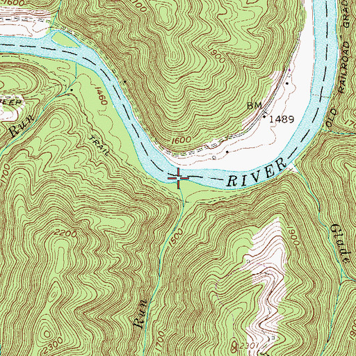 Topographic Map of Panther Run, WV