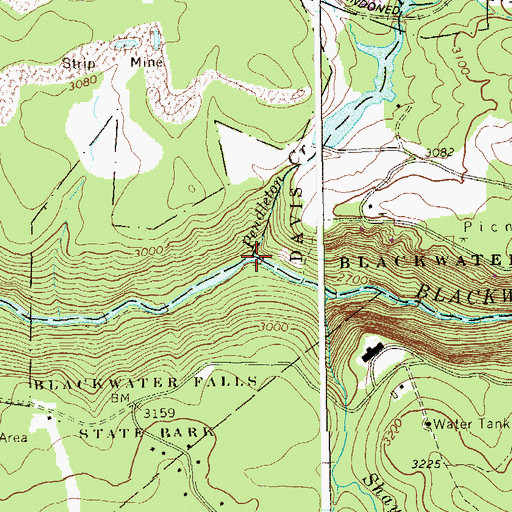 Topographic Map of Pendleton Creek, WV