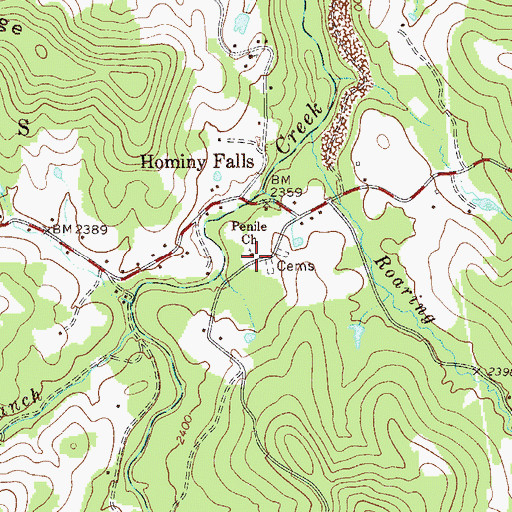 Topographic Map of Penile Church, WV