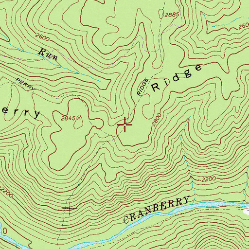 Topographic Map of Perry Ridge Trail, WV