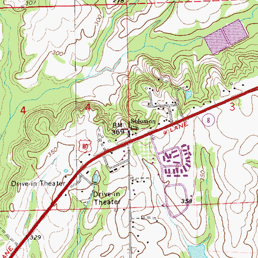 Topographic Map of Solomon Chapel African Methodist Episcopal Zion Church, AL