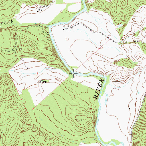 Topographic Map of Pine Draft Run, WV