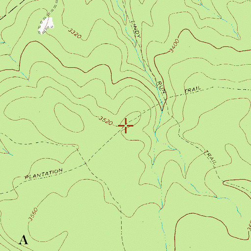 Topographic Map of Plantation Trail, WV