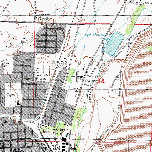 Topographic Map of Pima County Sheriff's Office Ajo District, AZ