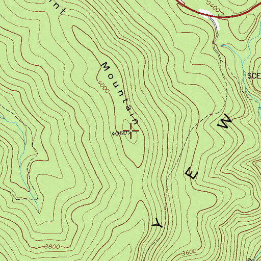Topographic Map of Point Mountain, WV