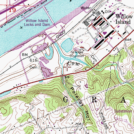Topographic Map of Polecat Hollow, WV