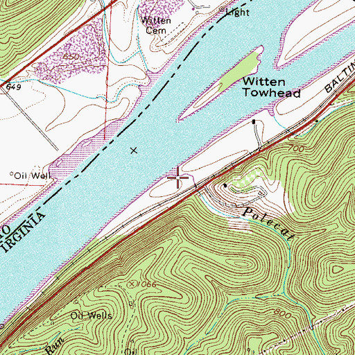 Topographic Map of Polecat Run, WV