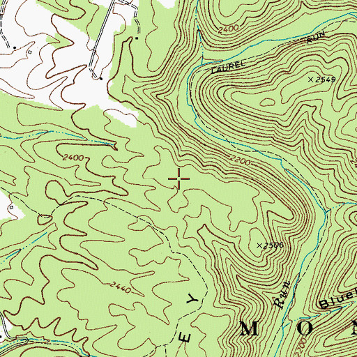 Topographic Map of Poley Ridge, WV