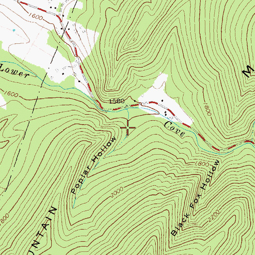 Topographic Map of Poplar Hollow, WV