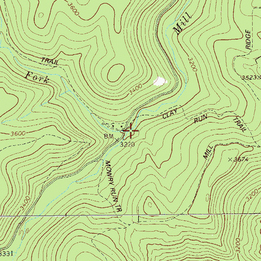 Topographic Map of Potatohole Fork, WV
