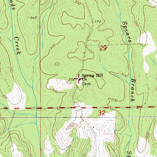 Topographic Map of Spring Hill Church, AL