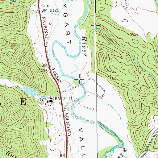 Topographic Map of Poundmill Run, WV
