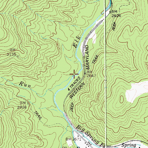 Topographic Map of Props Run, WV