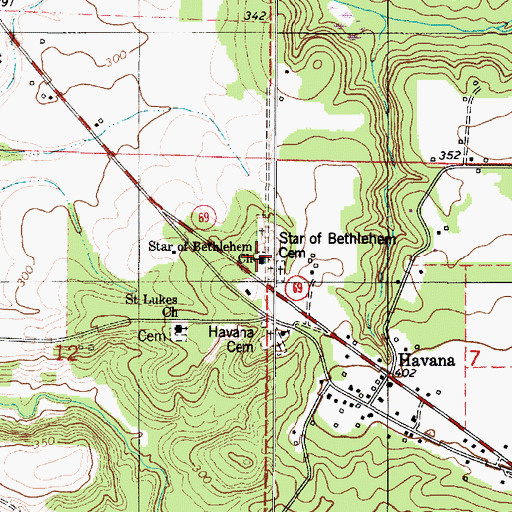 Topographic Map of Star of Bethlehem Christian Methodist Episcopal Church, AL