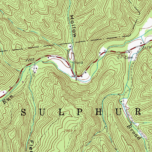 Topographic Map of Quarry Hollow, WV