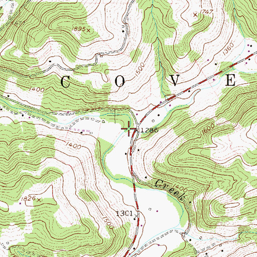 Topographic Map of Raccoon Creek, WV