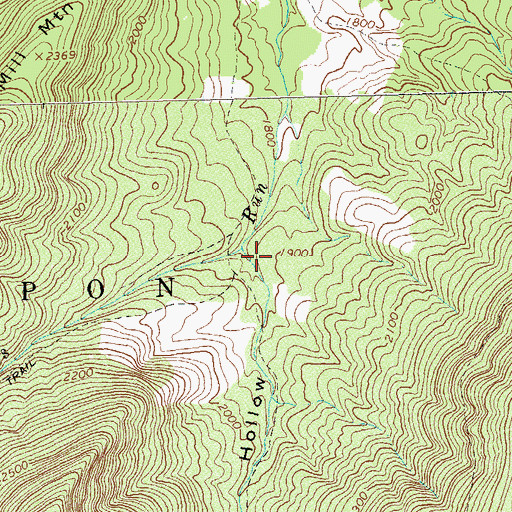 Topographic Map of Racer Camp Hollow, WV