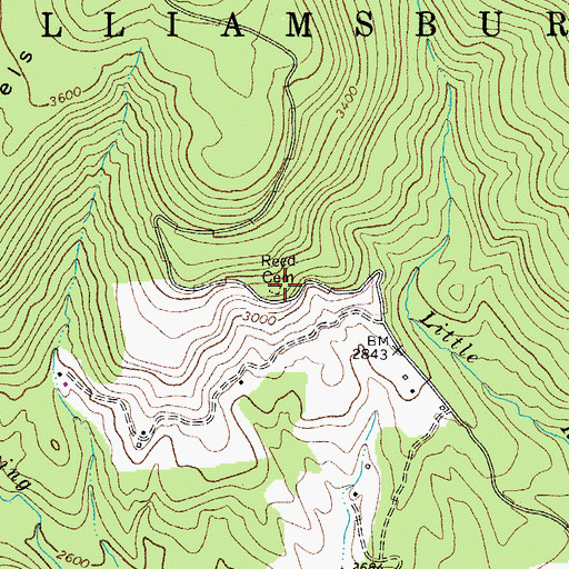 Topographic Map of Reed Cemetery, WV