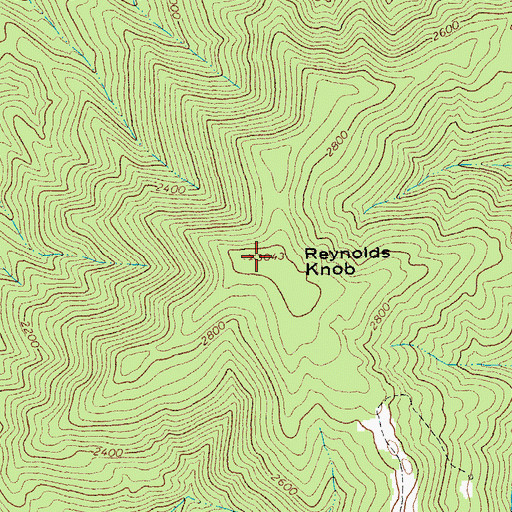 Topographic Map of Reynolds Knob, WV