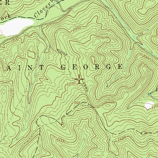 Topographic Map of Shingle Tree Trail, WV