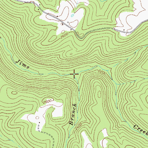 Topographic Map of Riley Branch, WV