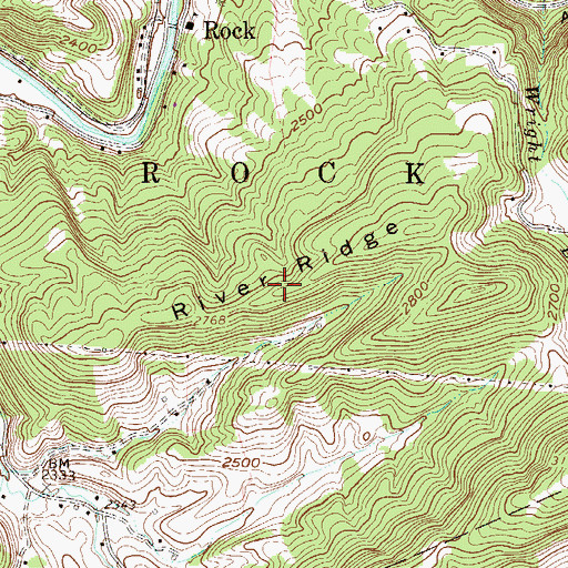 Topographic Map of River Ridge, WV