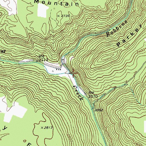 Topographic Map of Robbins Run, WV